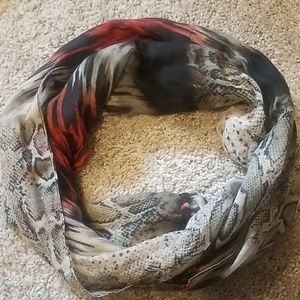 Snake print infinity scarf